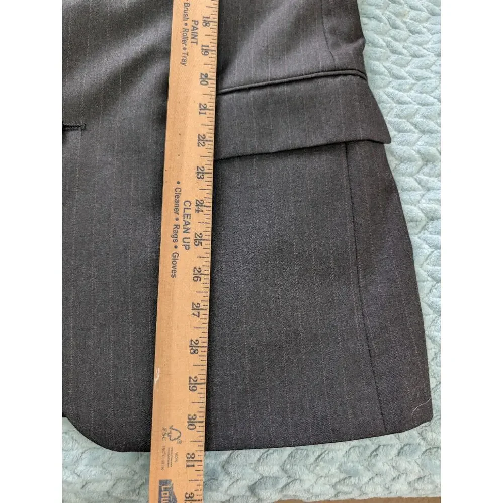 Brooks Brothers 1818 Madison 39R Windowpane Wool Blazer Gray Suit Jacket USA